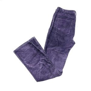 Dark Purple Corduroy Flare Jeans